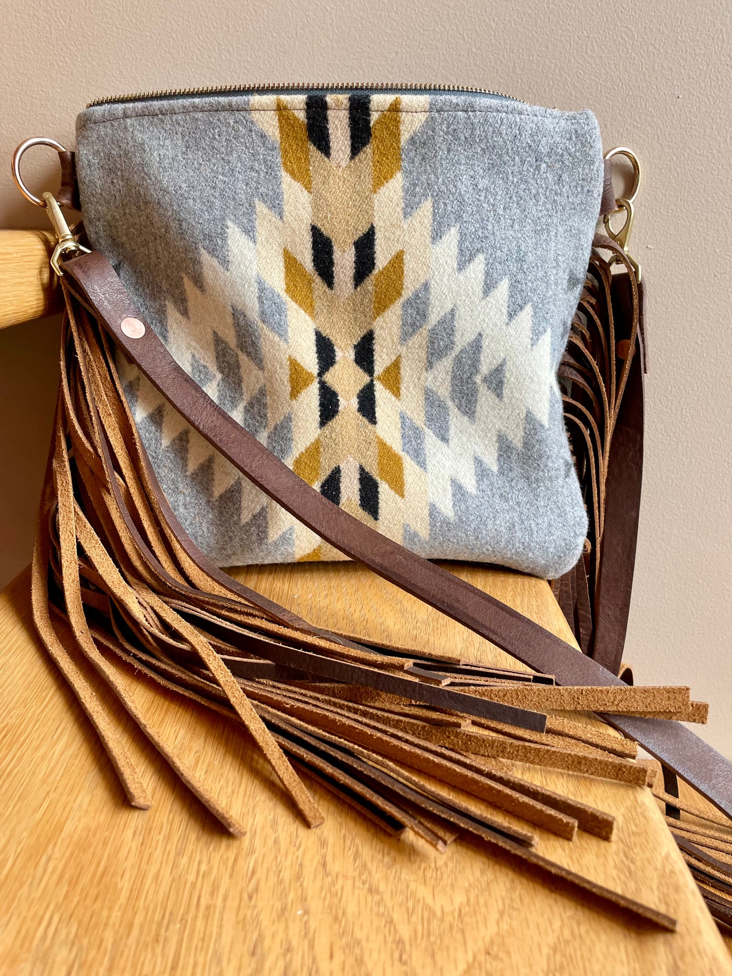 Wool + Fringe Cross Body